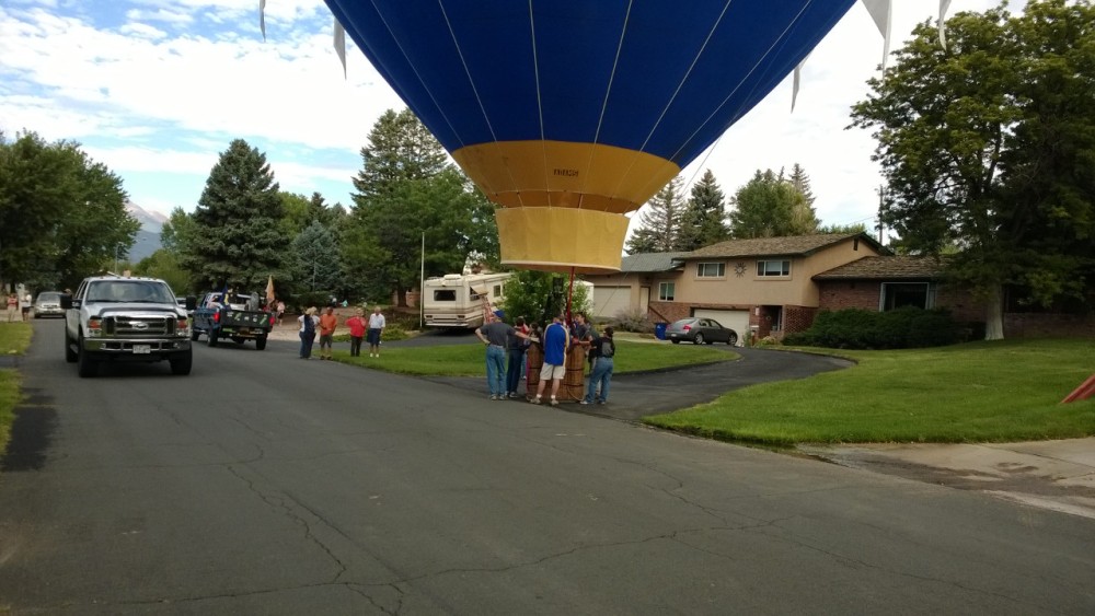 Yup, this happened!  Landed right on our street in 2013.